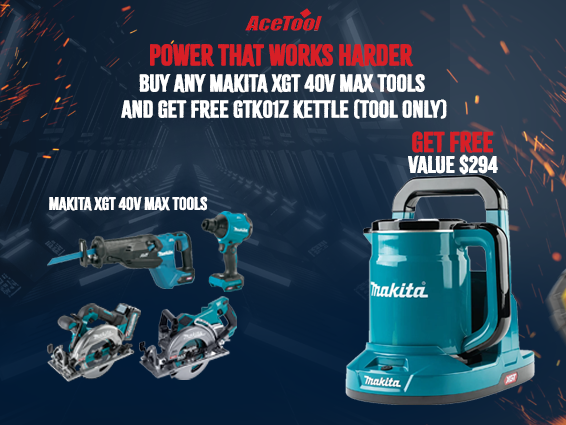 Power That Works Harder: Makita XGT 40V max Tools with a Free GTK01Z Kettle (Tool Only)
