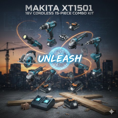 Power Every Project with Confidence: Makita XT1501 18V Cordless 15-Piece Combo Kit