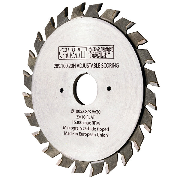 CMT 289.120.24K Adj. Scoring Blade, 120mm X 24 Teeth Flat Grind - Ace Tool Group - CMT