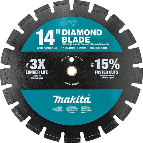 Makita B-69674 14 in. Diamond Blade, Segmented - Ace Tool Group - Makita