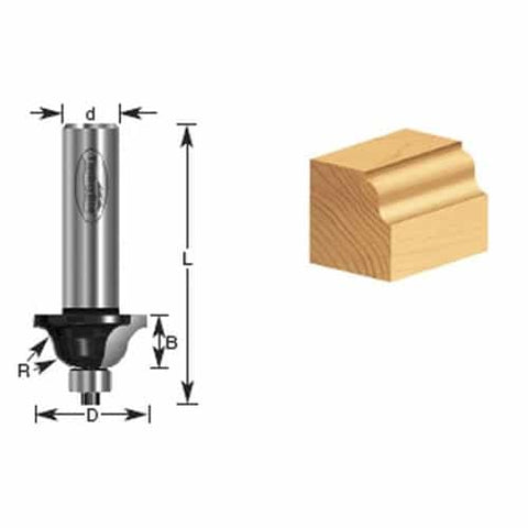 Timberline 240-22 Roman Ogee 1/4 Rad Router Bit - Ace Tool Group - Timberline