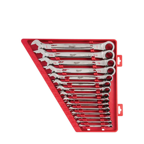 Milwaukee 48-22-9416 15pc Ratcheting Wrench Set - Ace Tool Group - Milwaukee
