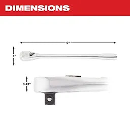 Milwaukee 48-22-9005 1/4" Drive 9" Ratchet - Ace Tool Group - Milwaukee
