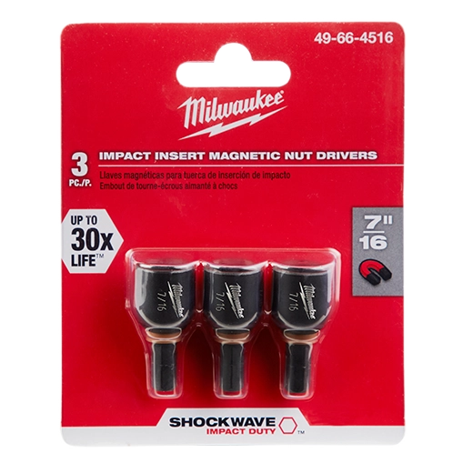 Milwaukee 49-66-4516  7/16" Insert Nut Driver 3PK - Ace Tool Group - Milwaukee