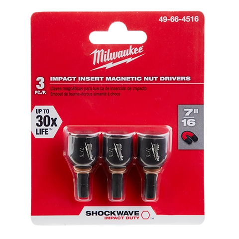 Milwaukee 49-66-4516  7/16" Insert Nut Driver 3PK