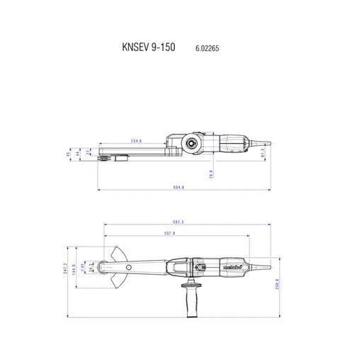 Metabo 602265620 KNSE 9-150 6" Variable Speed Fillet Weld Grinder kit- 900-3,800 RPM - 8.5 AMP w/Lock-on, Electronics, Accessory set - Ace Tool Group - Metabo