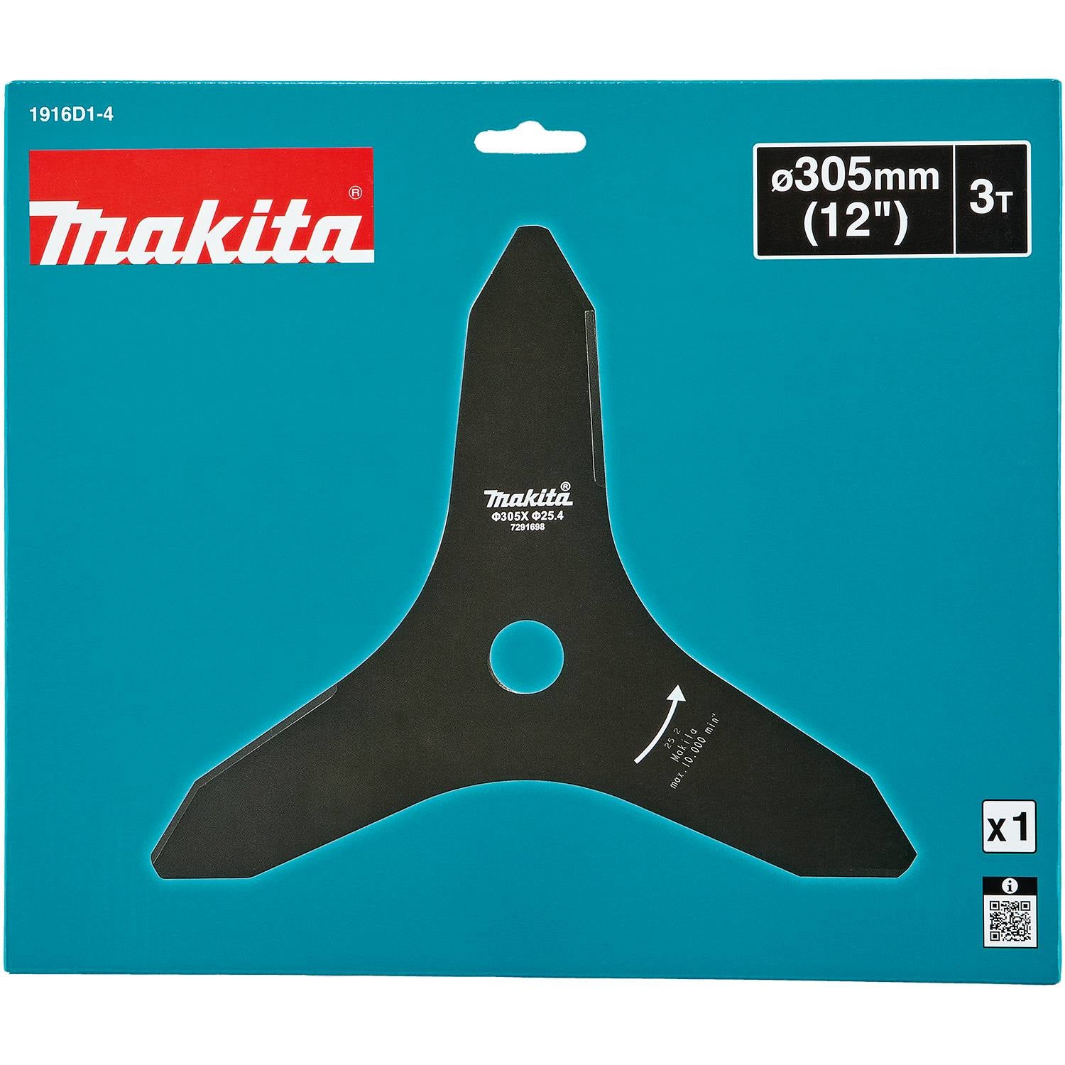 Makita 1916D1-4 12 in. Brush Cutter Blade, 3 Tooth