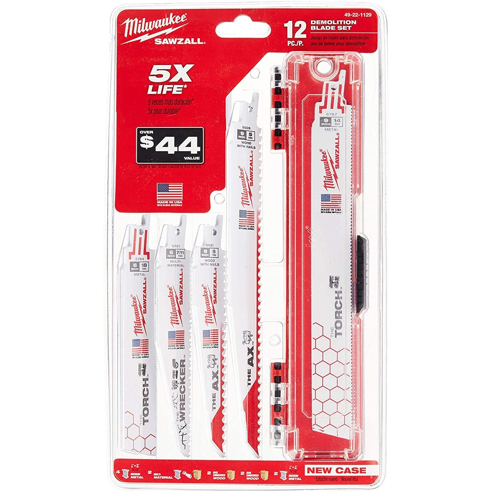Milwaukee 49-22-1129 Sawzall Demolition Blade 12 Pack - Ace Tool Group - Milwaukee