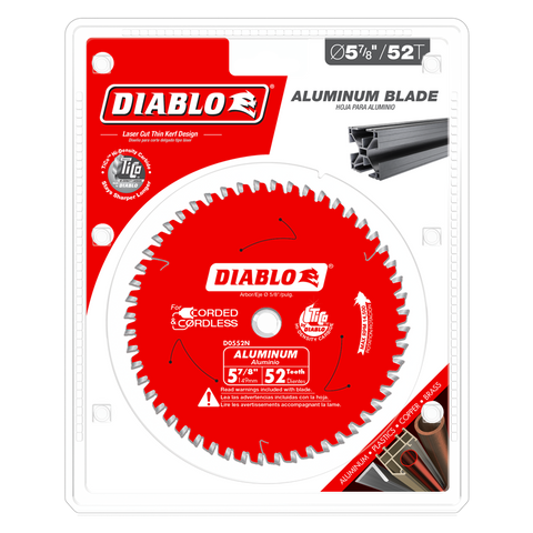 Diablo Tools 5-7/8" X 52-Teeth Saw Blade For Medium Aluminum - Ace Tool Group - Diablo