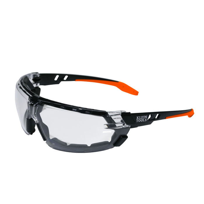 Klein 03608 Low-Profile Gasket Safety Glasses, Clear Lens