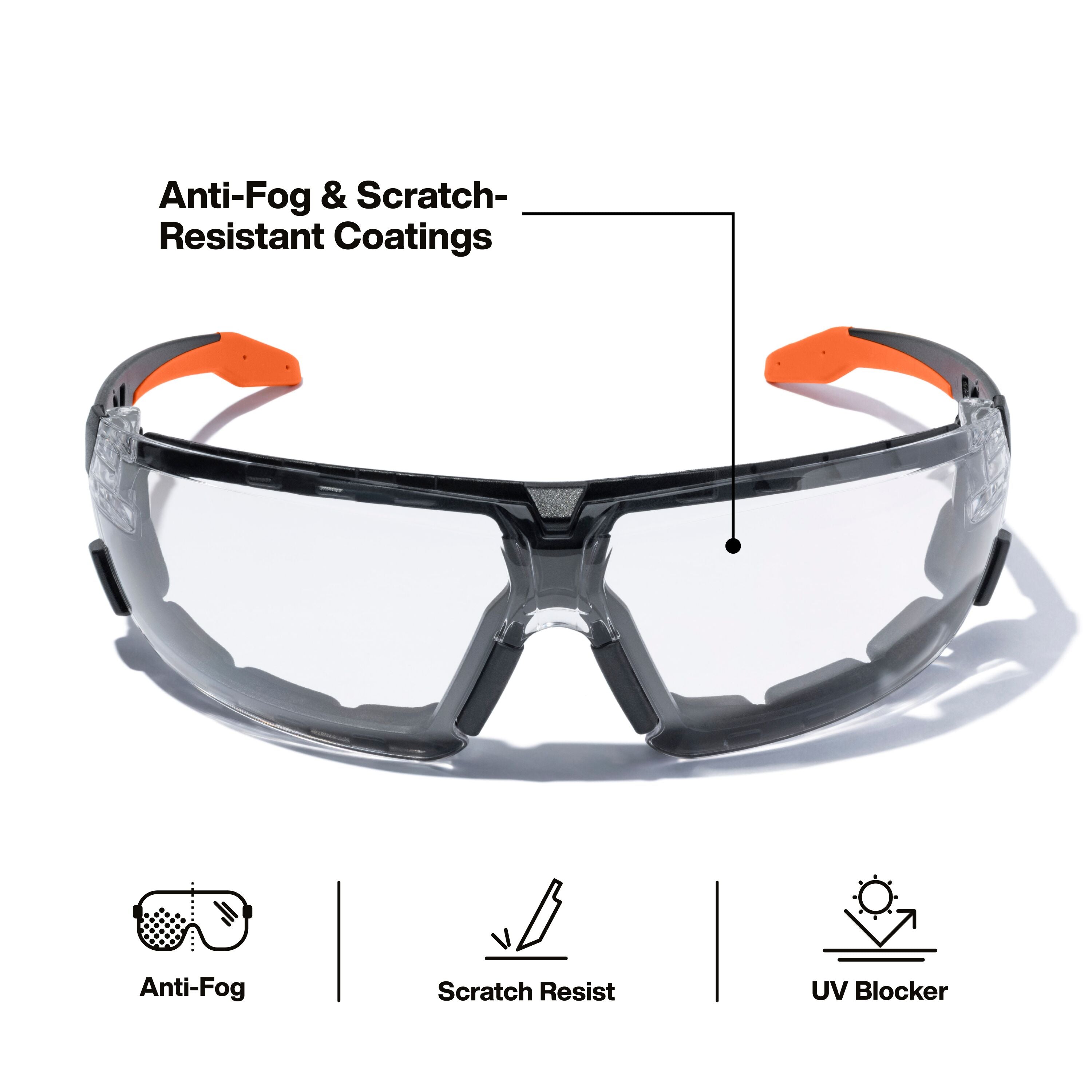Klein 03608 Low-Profile Gasket Safety Glasses, Clear Lens - Ace Tool Group - Klein