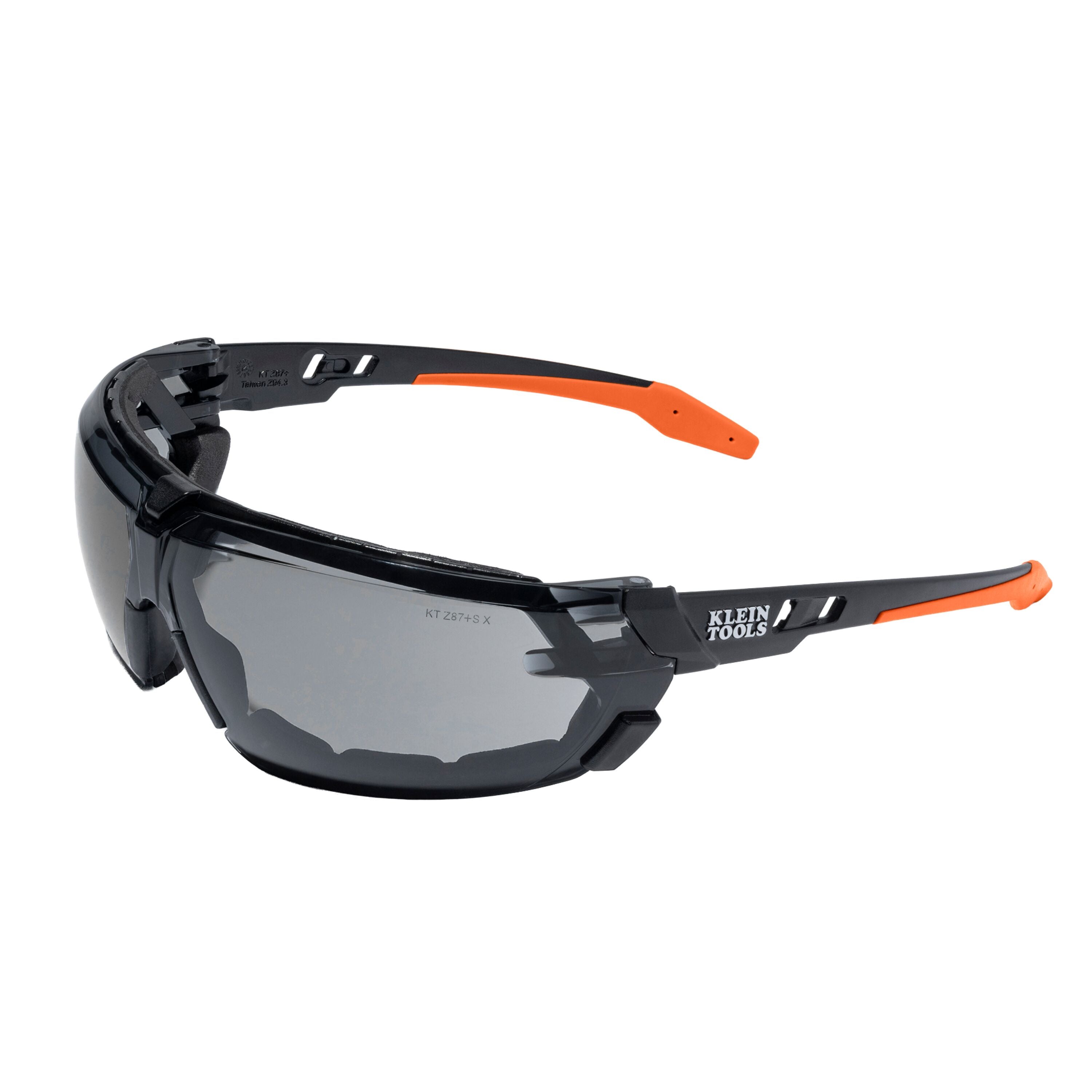 Klein 03609 Low-Profile Gasket Safety Glasses, Gray Lens