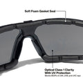 Klein 03609 Low-Profile Gasket Safety Glasses, Gray Lens - Ace Tool Group - Klein