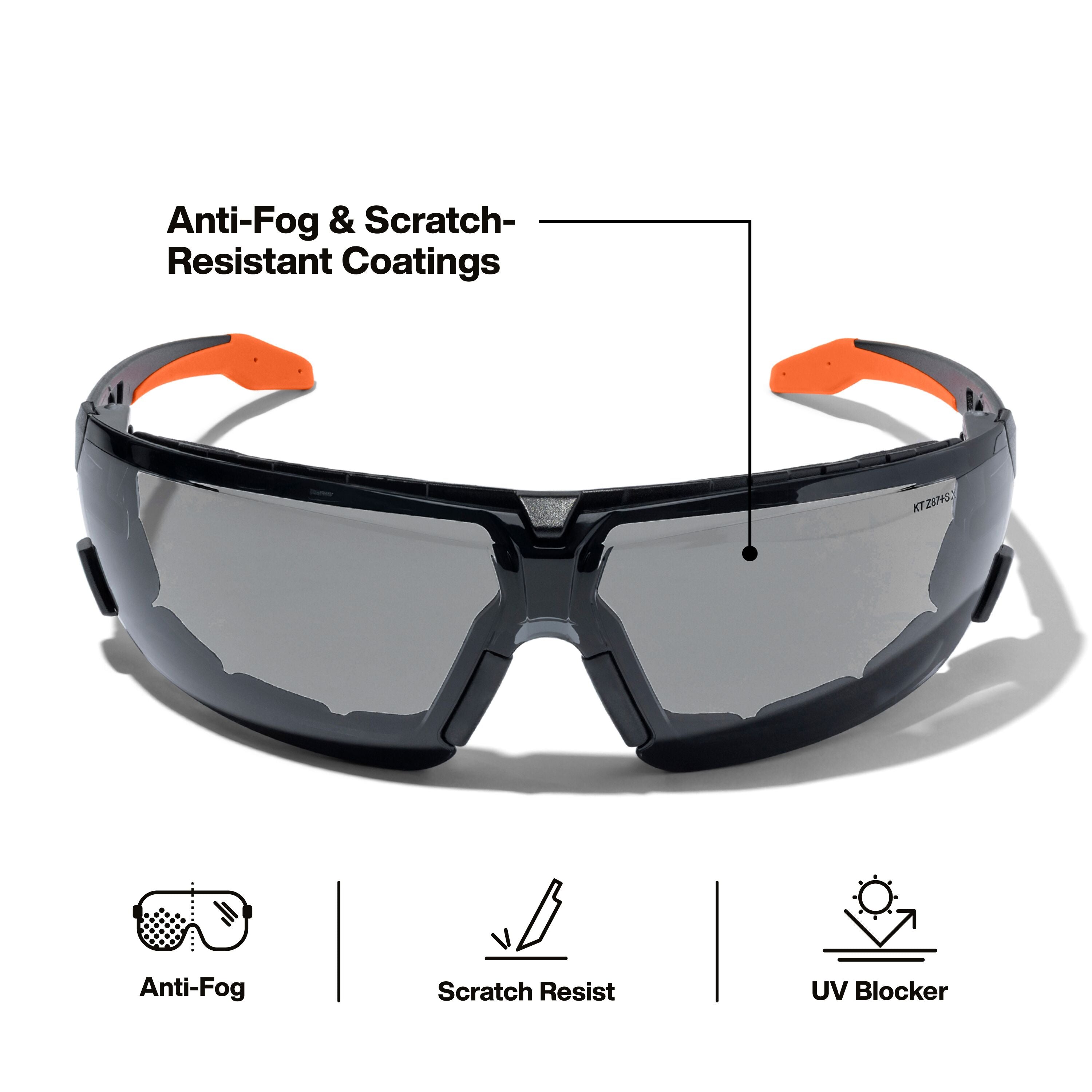 Klein 03609 Low-Profile Gasket Safety Glasses, Gray Lens - Ace Tool Group - Klein