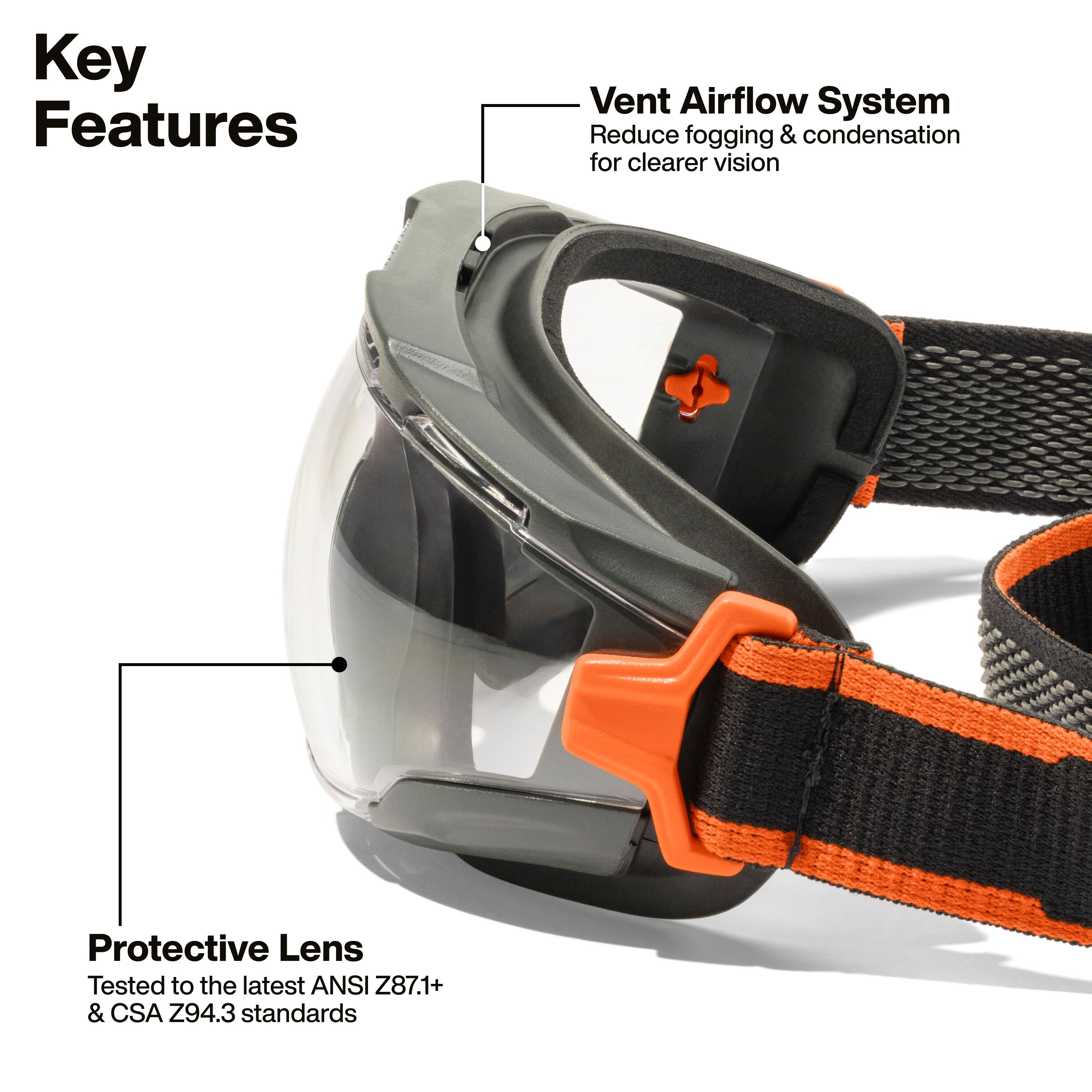 Klein 03610 Compact Safety Goggles, Clear Lens - Ace Tool Group - Klein