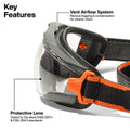 Klein 03610 Compact Safety Goggles, Clear Lens - Ace Tool Group - Klein