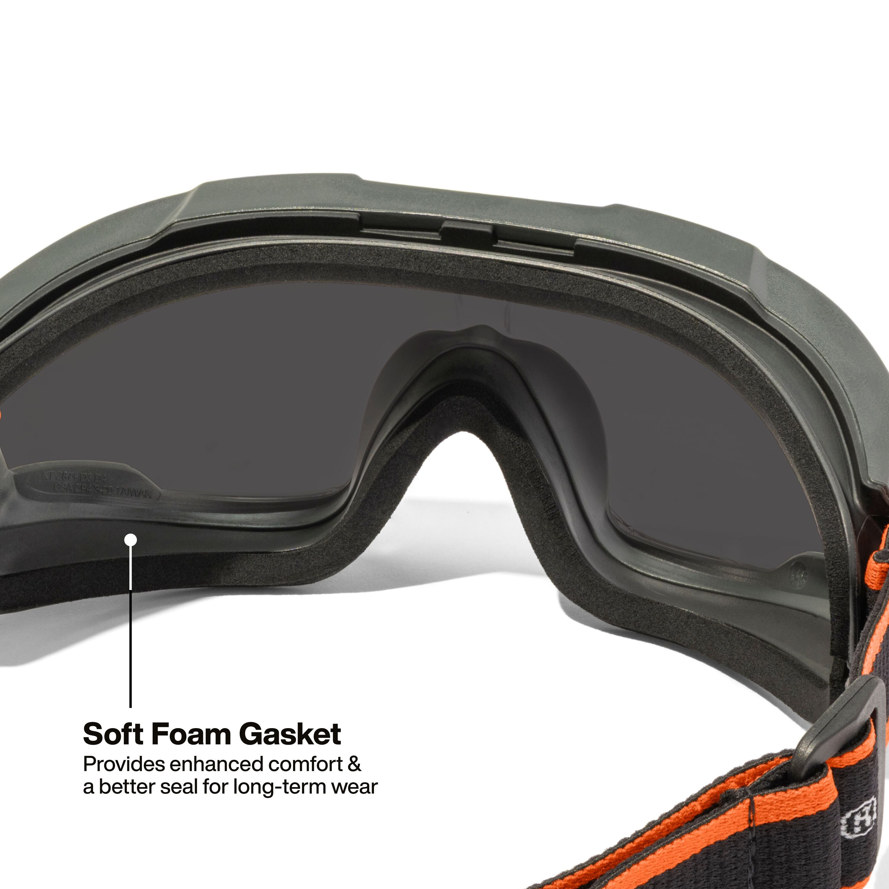 Klein 03611 Compact Safety Goggles, Shaded Gray Lens