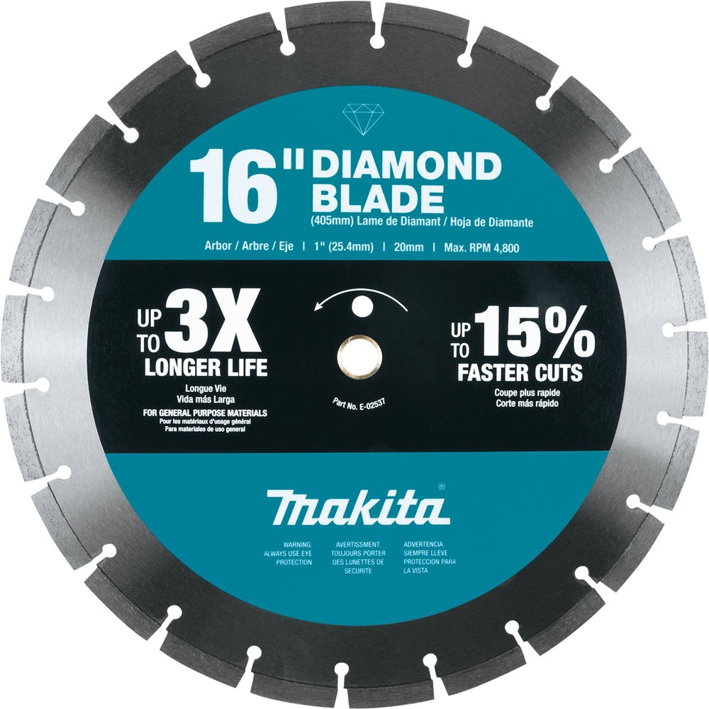 Makita E-02537 16 in. Diamond Blade, Segmented - Ace Tool Group - Makita