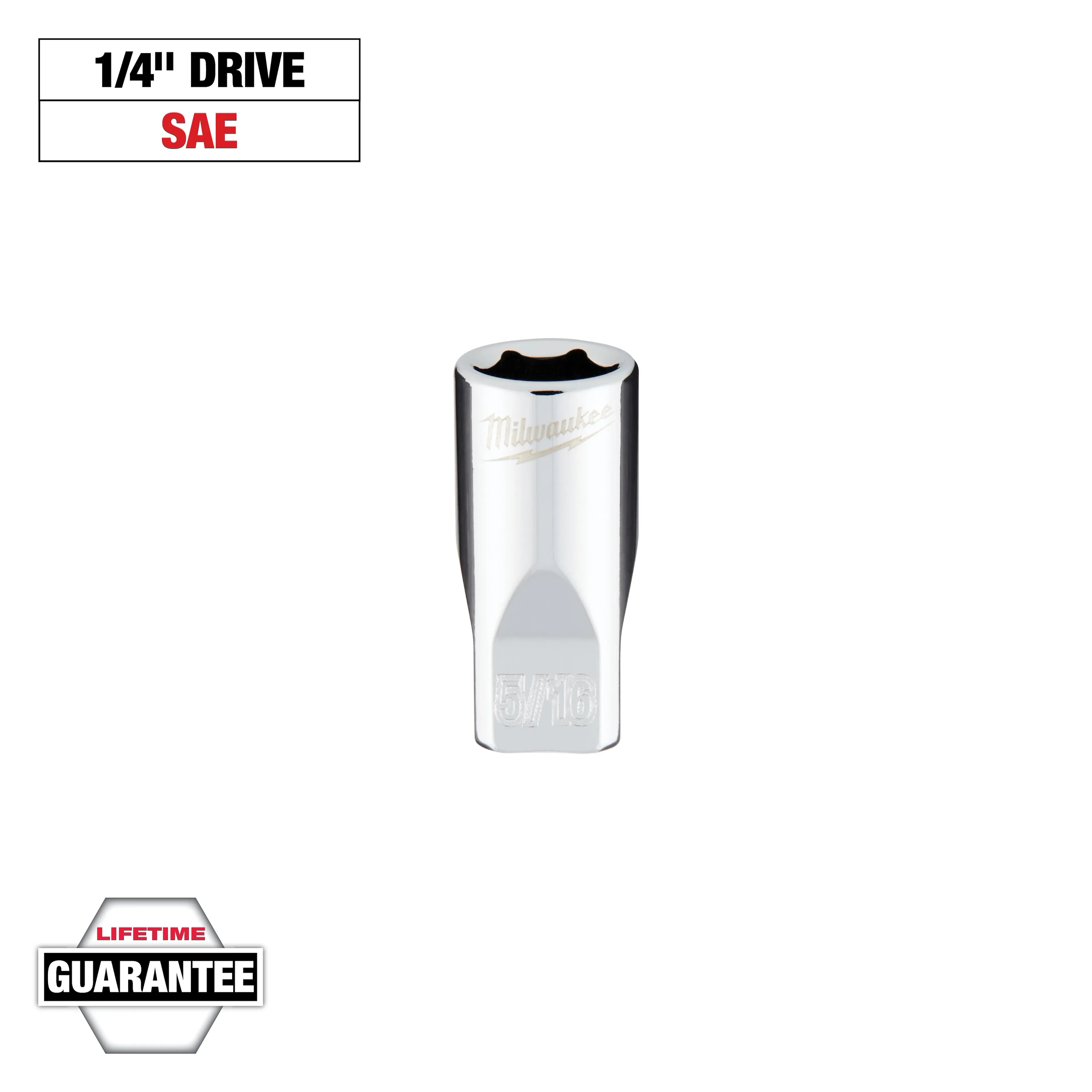 Milwaukee 45-34-9005 1/4 in. Drive 5/16 in. SAE 6-Point Socket - Ace Tool Group - Milwaukee