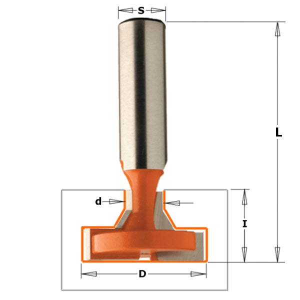 CMT 848.603.11 T-Slot Bit, 1-7/64-Inch Diameter, 1/2-Inch Shank - Ace Tool Group - CMT
