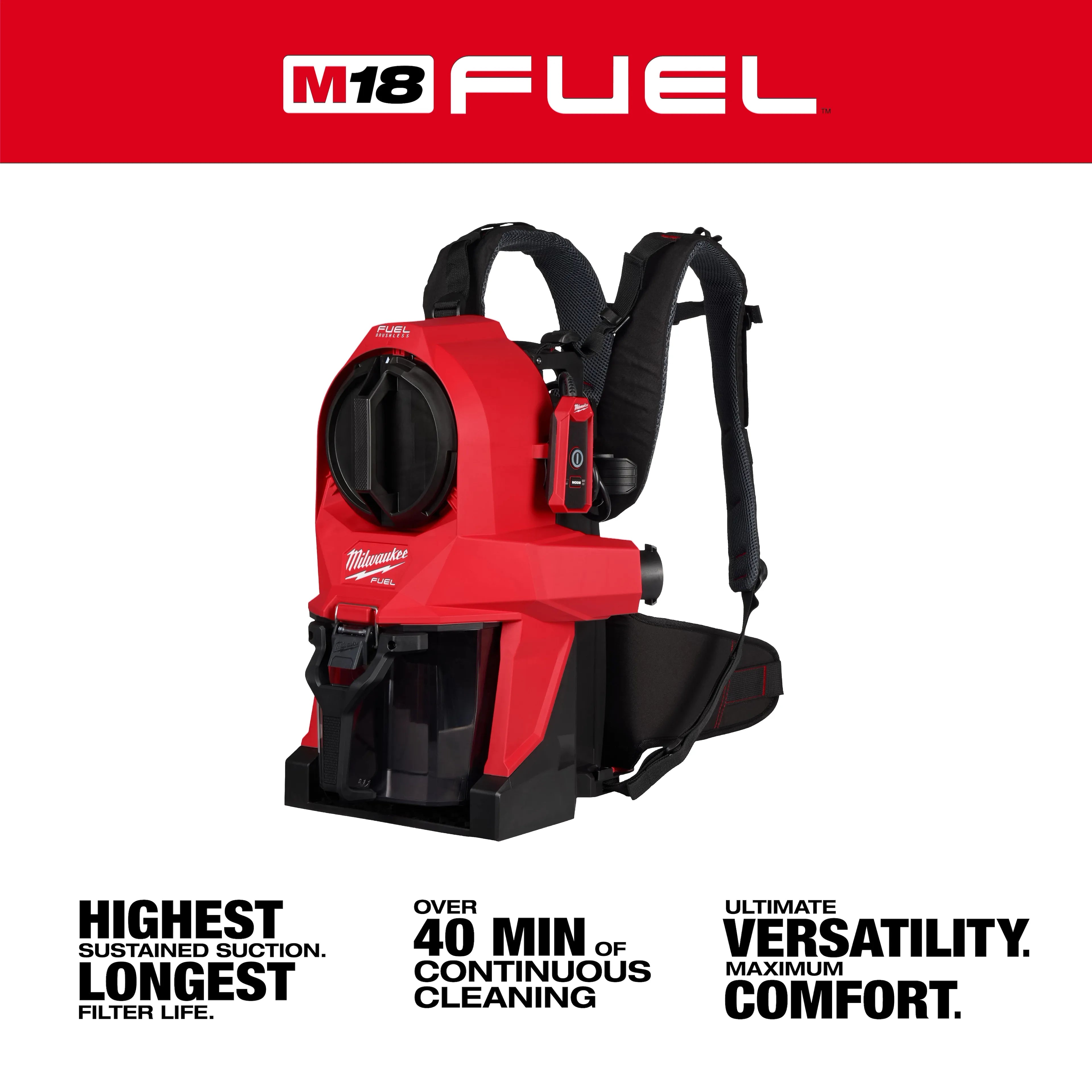 Milwaukee 0895-20 M18 FUEL™ 3-in-1 Backpack Vacuum - Ace Tool Group - Milwaukee
