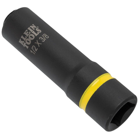 Klein 66061 2-in-1 Impact Socket, 6-Point, 1/2 3/8 in. - Ace Tool Group - Klein