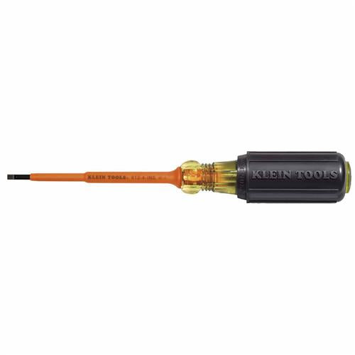Klein 612-4-INS Insulated 1/8 In Slotted 4 In Screwdriver - Ace Tool Group - Klein