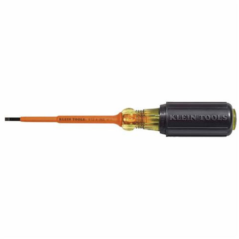Klein 612-4-INS Insulated 1/8 In Slotted 4 In Screwdriver - Ace Tool Group - Klein