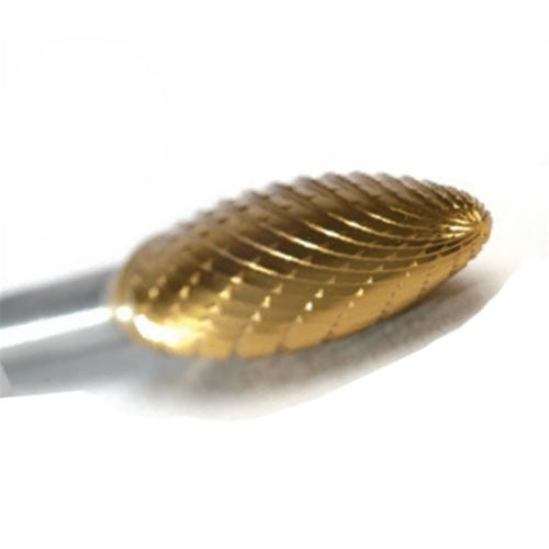 Champion Sh2 Flame Shape Carbide Bur - Titanium Nitride Coated - Ace Tool Group - Champion Cutting