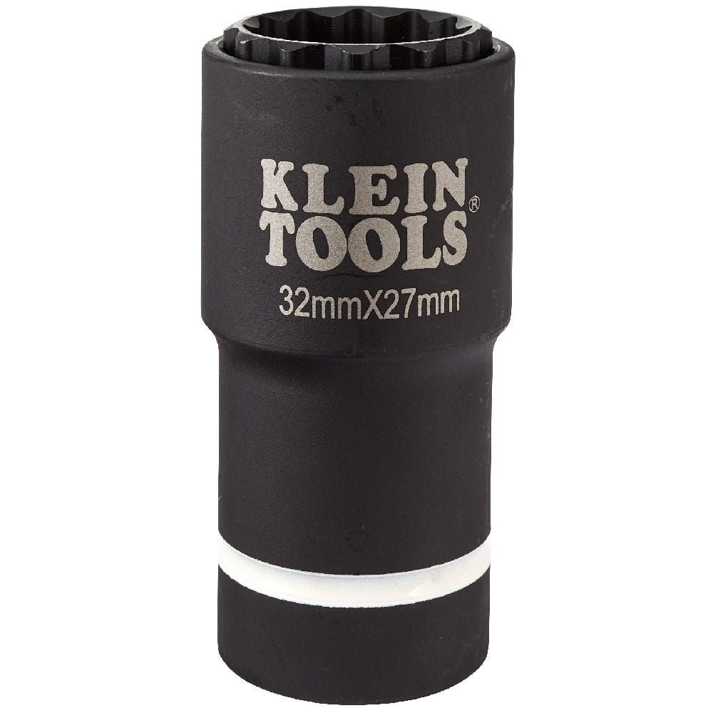 Klein 66054E 2-in-1 Metric Impact Socket, 12, 32 x 27 mm - Ace Tool Group - Klein