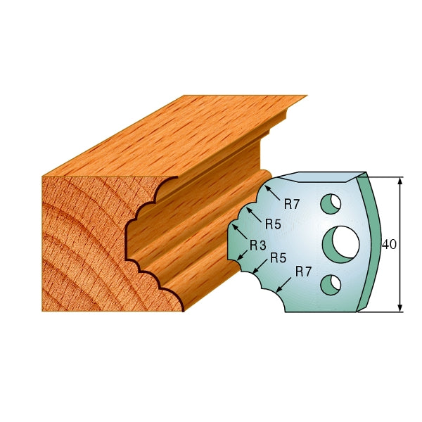 CMT 690.021 Pair of Profiled Knives for Shaper Cutters - Ace Tool Group - CMT