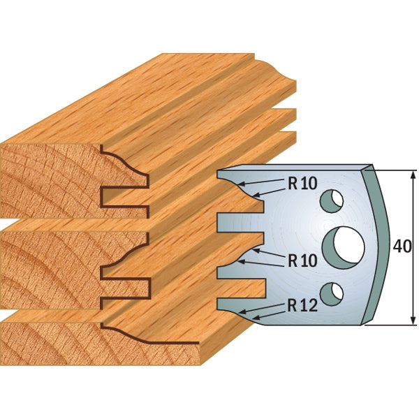 CMT 690.124 Pair of Profiled Knives for Shaper Cutters - Ace Tool Group - CMT