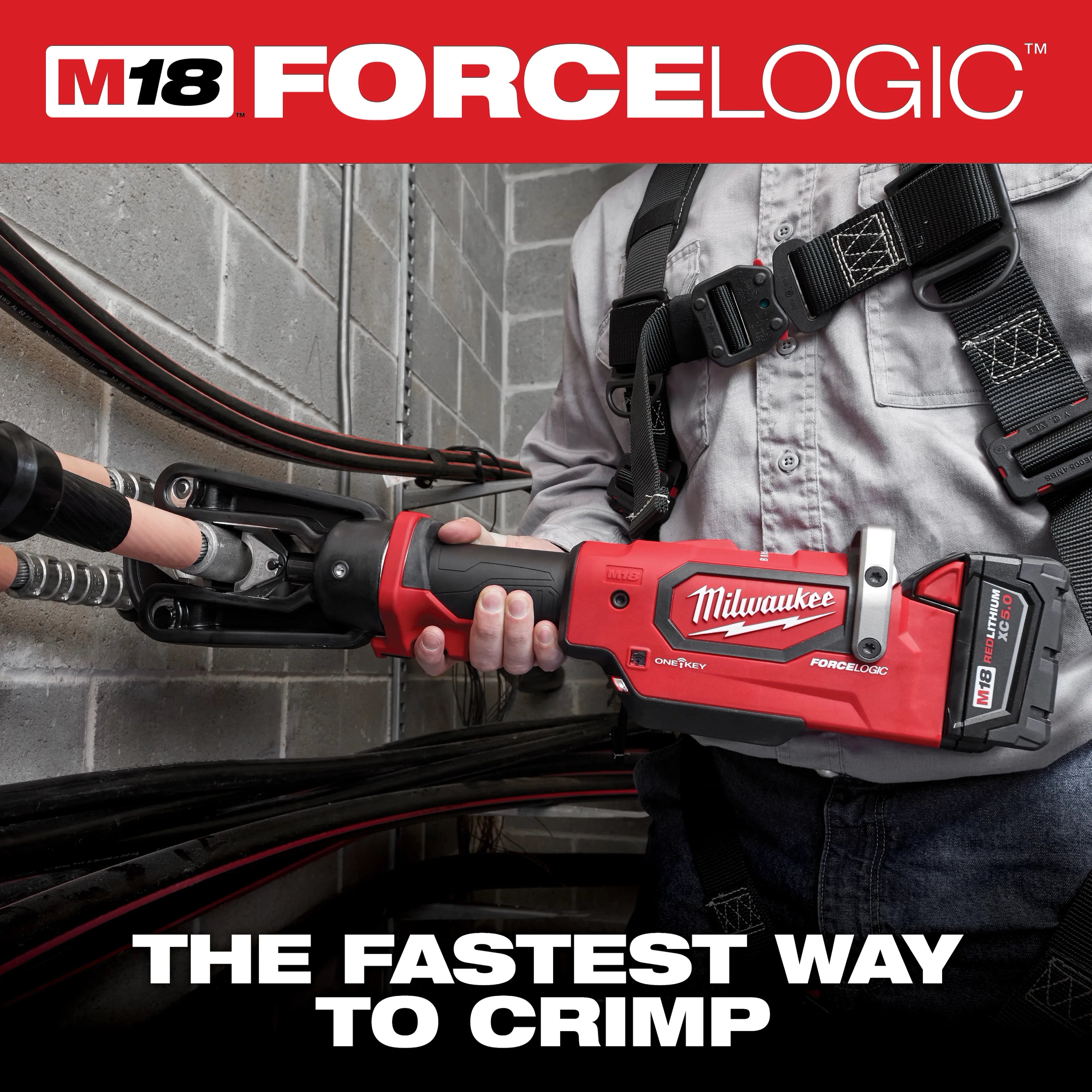 Milwaukee 2879-22 M18 FORCE LOGIC 15T Crimper Kit - Ace Tool Group - Milwaukee