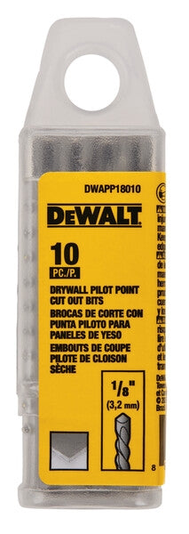 Dewalt Dwapp18010 1/8In Drywall Pilot Point Cut Out Bit 10 - Ace Tool Group - DeWalt