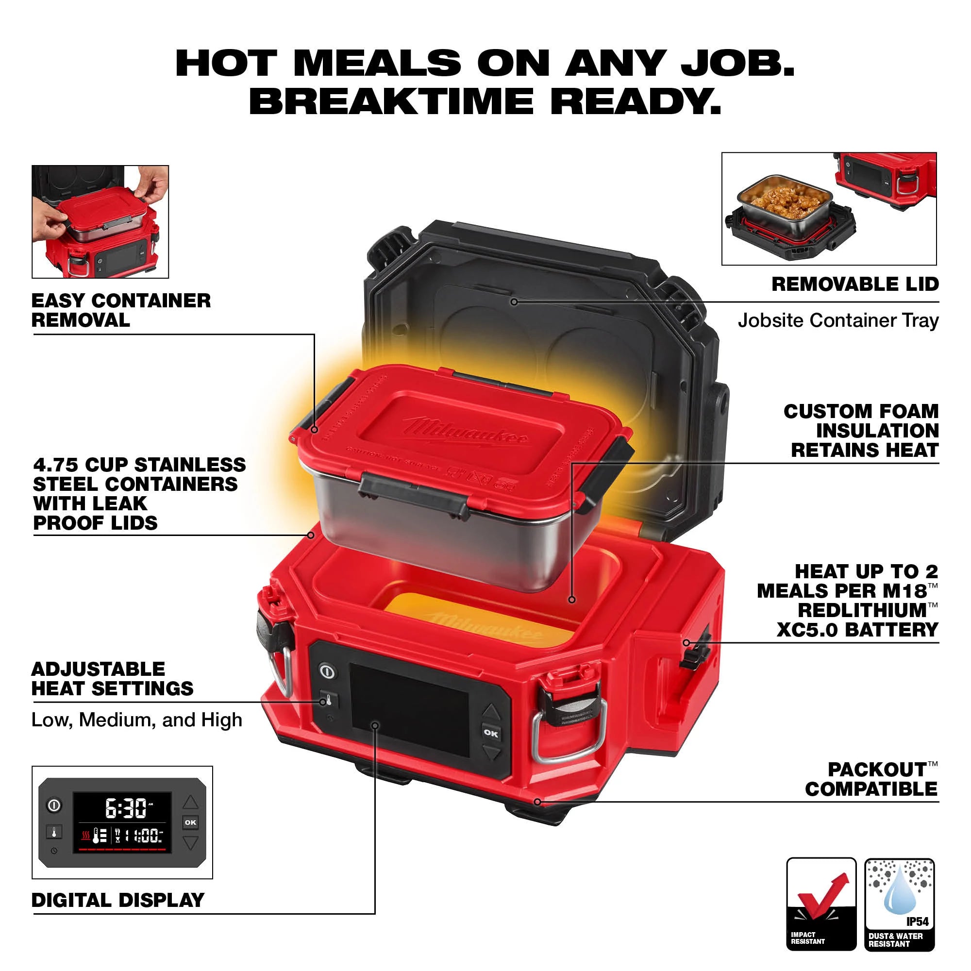 Milwaukee 0811-20 M18™ Jobsite Lunch Warmer