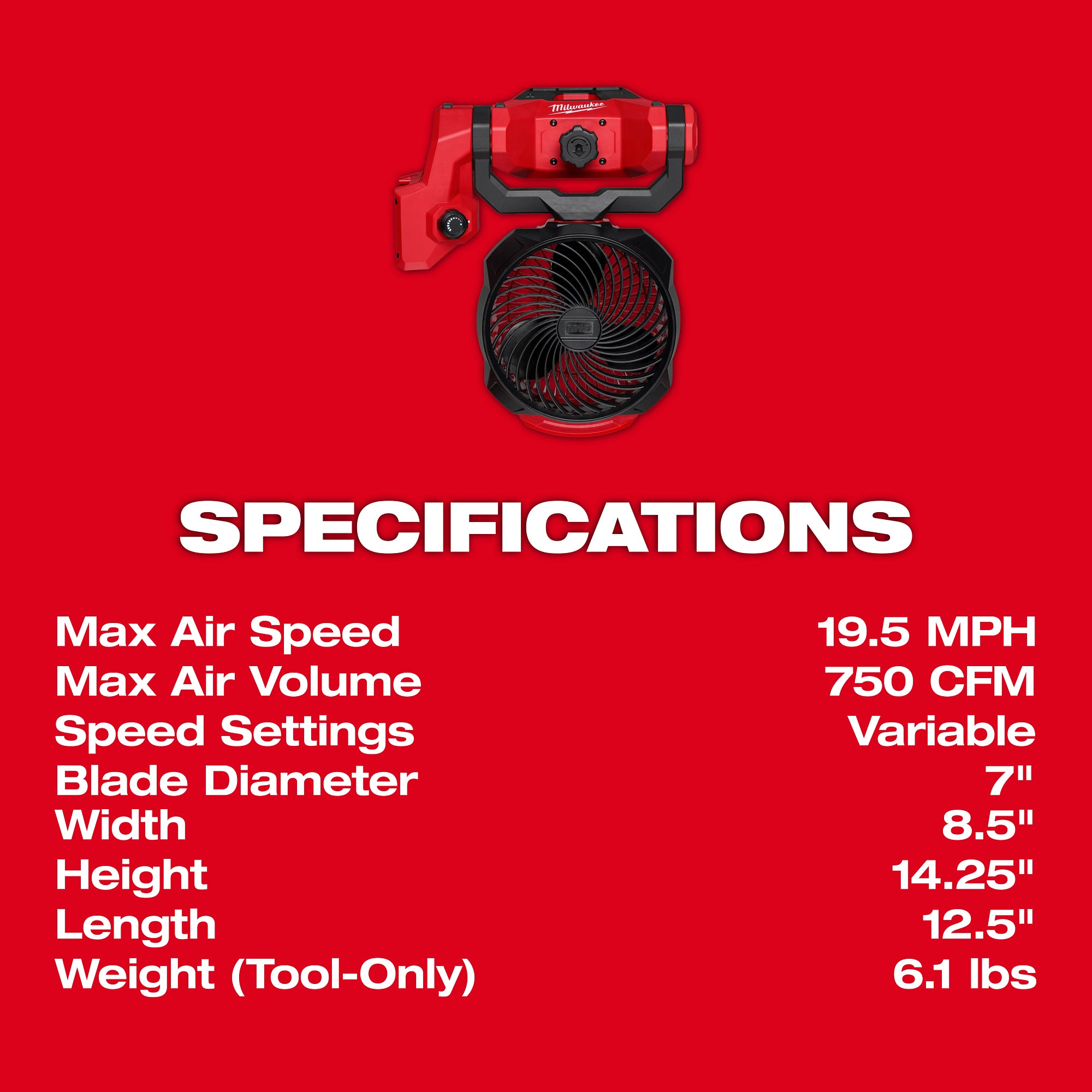 Milwaukee 0817-20 M18™ Brushless Scissor Lift Fan - Ace Tool Group - Milwaukee Tool