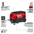 M18 FUEL 9 Gallon Dual Battery Dust Extractor w/ PACKOUT Compatibility and VACLINK - Ace Tool Group - Milwaukee