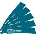 Makita E-26222 5-3/4" Curved Metal Pipe Cutting Recipro Saw Blade, 8TPI, 5/pk, GRJ03