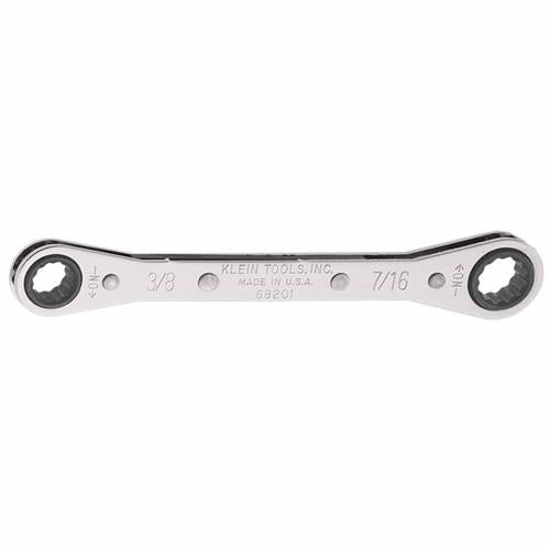 Klein Tools 68201 Ratcheting Box Wrench 3/8" x 7/16" - Ace Tool Group - Klein