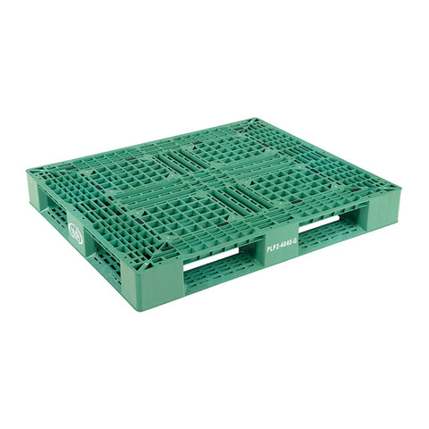 Vestil PLP2-4840-GREEN 47 3/8" 39 1/2" Plastic Pallet - Ace Tool Group - Vestil