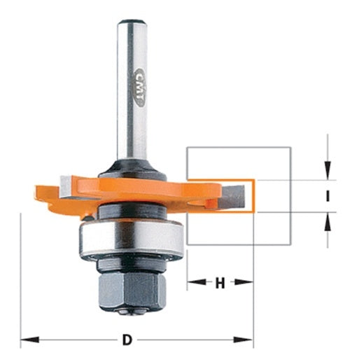 CMT 822.316.11A 3-Wing Slot Cutter with Bearing - Ace Tool Group - CMT