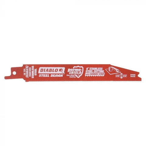 Diablo Tools Ds0618Ssx Diablo Tools Steel Demon 6 In. 18 Tpi Carbide Strip Stainless - Ace Tool Group - Diablo