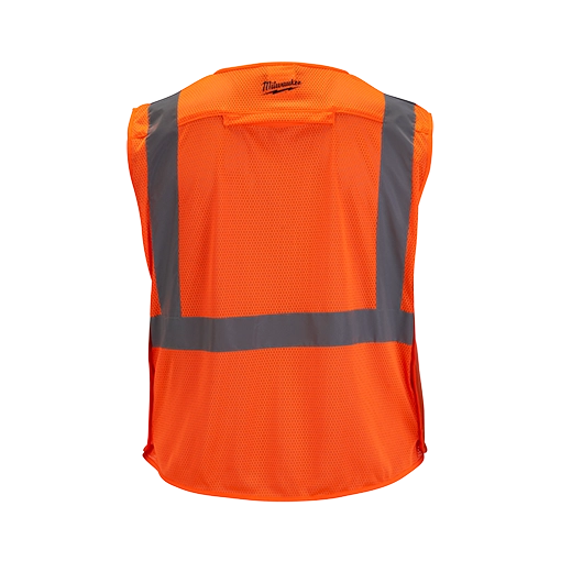 Milwaukee 48-73-5128 Class 2 Breakaway High Visibility Orange Mesh Safety Vest - 4XL/5XL 12 Pack
