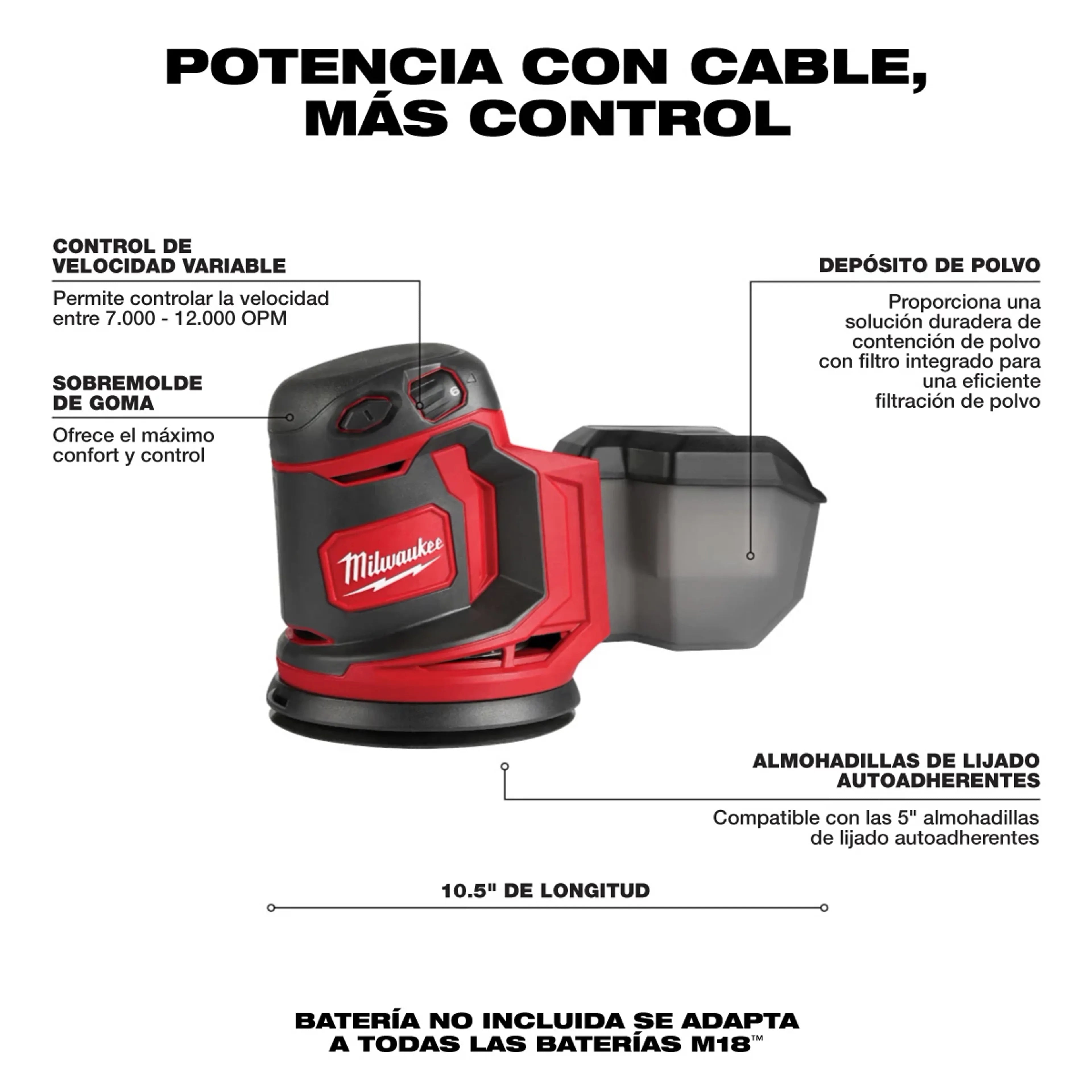 Milwaukee 2648-20 M18 Random Orbit Sander - Ace Tool Group - Milwaukee