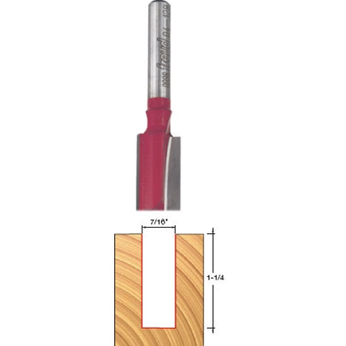 Freud Tools 7/16" (Dia.) Double Flute Straight Bit (Eclipse Grind) - Ace Tool Group - Freud