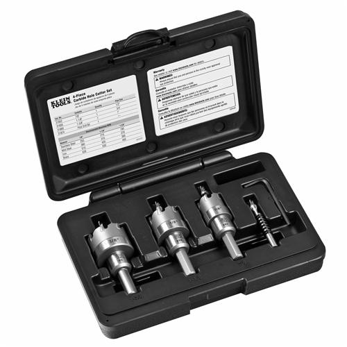 Klein Tools 31872 4-Piece Carbide Hole Cutter Set - Ace Tool Group - Klein