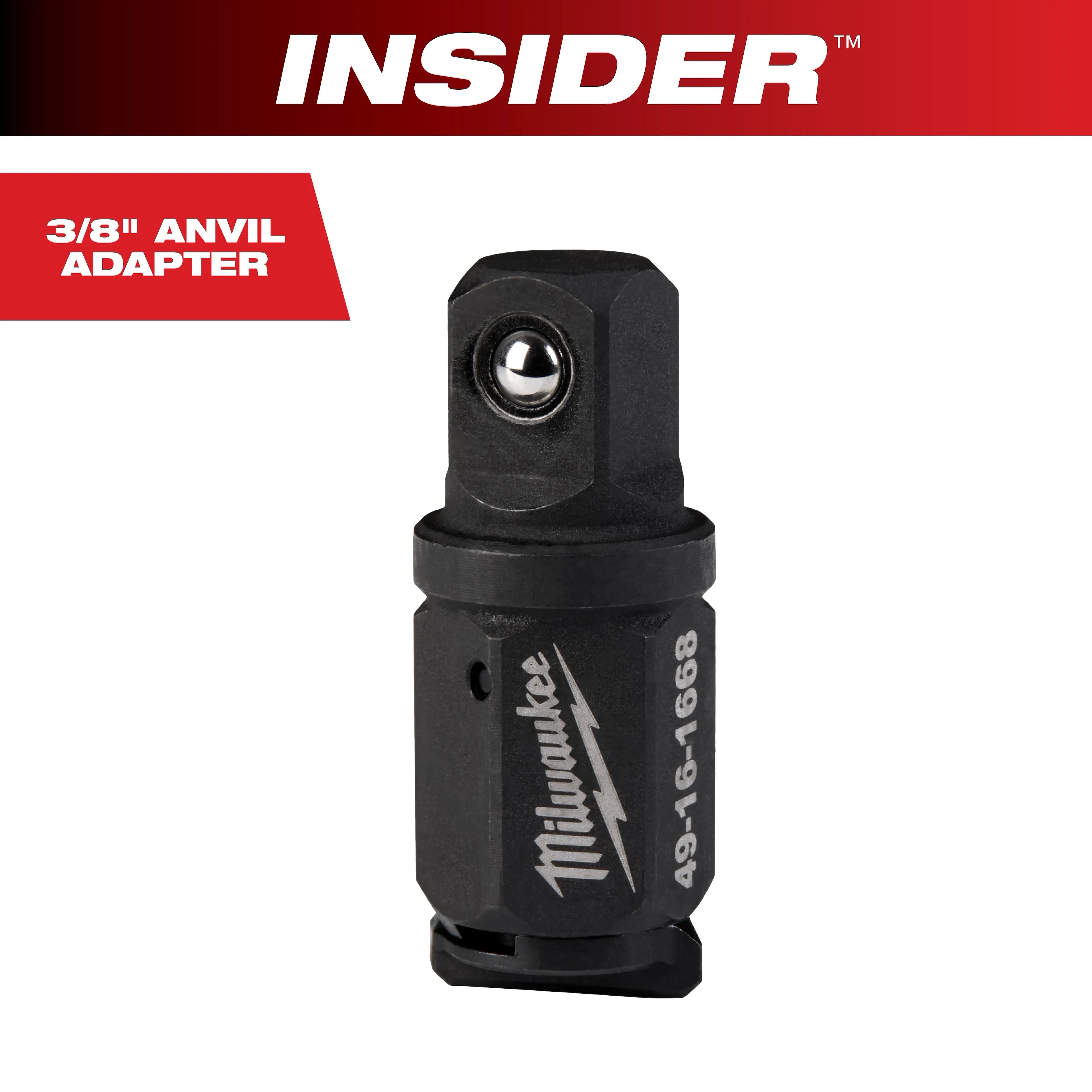 Milwaukee 49-16-1668 INSIDER Box Ratchet 3/8" Anvil Adapter - Ace Tool Group - Milwaukee