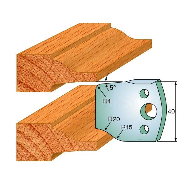 CMT 690.100 Pair of Profiled Knives for Shaper Cutters - Ace Tool Group - CMT