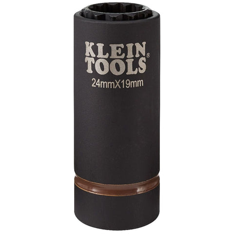 Klein 66052E 2-in-1 Metric Impact Socket, 12, 24 x 19 mm - Ace Tool Group - Klein