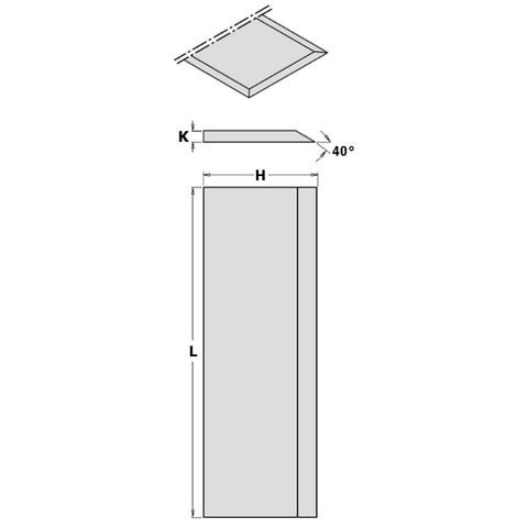Cmt 794.152 3-Pcs. Hs Planer Knives 13%W - Ace Tool Group - CMT